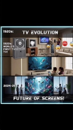 The Evolution of TV: 1920s to 2025! 😱 #Shorts