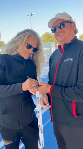 6K views · 93 reactions | The great Andrew Painter who has been training my greatest creation @edeng_malloy in Dallas this week for the Worlds PPA asked for my autograph. I’m gonna get his as well. Not only is he a famous X tennis pro he also likes the rock.  Thank you @dave Fleming LET’S GO EDEN!!! | Mitch Malloy | Facebook