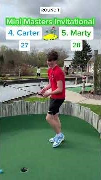4. Carter vs 5. Marty ROUND 1, (Holes 13-14) Mini Masters Invitational 🏆 #golf #minigolf #viral