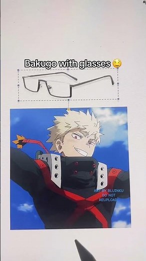 Bakugo with glasses #anime #art #bnha #digitalart #fanart #bakugo #katsukibakugou #mha #digitaldraw