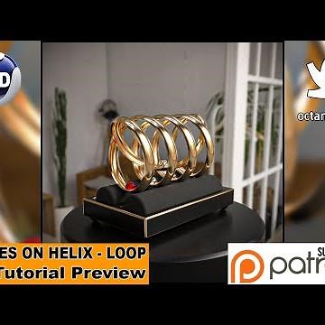 Spheres On Helix - Loop (Cinema 4D - Tutorial Preview)