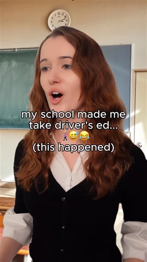 Stephanie Renberg on Instagram: "Yes…she did actually say “bless your heart” to me 😅😂 it certainly did not feel good and most definitely was not necessary in the first place lmao 🌶️ EXCLUSIVE CONTENT for my Instagram SUBSCRIBERS! ❤️🔥 Alternate Text: my school made me take driver's ed...(this happened) Video Description: This is a green screen skit that starts with a classroom background and then changes to an office background for the hearing and vision test. Stephanie as a teacher is wearin