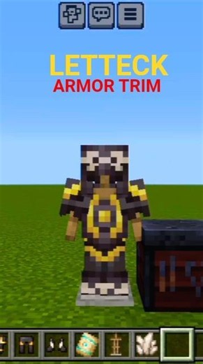 how to make LETTECK Armor trim minecraft #minecraft #minecraftpe
