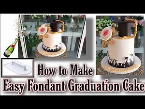 How to Make Easy Fondant Graduation Cake | How to Make Super Easy Sharp Edge