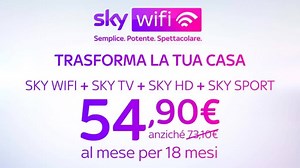 Navighi al massimo della velocità fino a 1Gb/s e vivi show e serie TV di Sky in HD, e tutto lo sport di Sky con l'esperienza unica di Sky Q. Il primo mese paghi solo 25€ | Sky