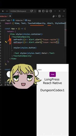 LongPress React-Native #tutorial #coding #reactnative