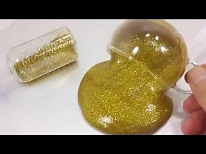 How To Make 'Glitter Orbeez Gold Slime' Recipe DIY