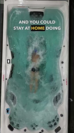 Get a great #swimming workout at home with a SwimSpa! 😃
