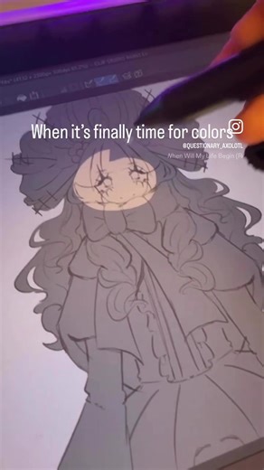 Oh boy, do I love color #digitalart #axolotl #eglfashion #scenefashion #questionaryaxolotl