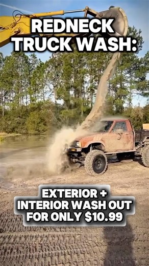 Redneck Truck Wash #excavator #worktruck #pickuptruck