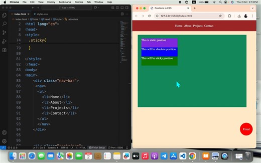 Position Absolute in CSS