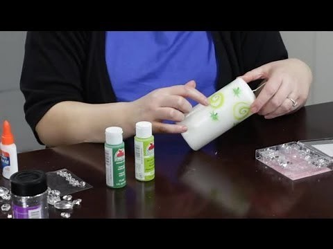 How to Decorate Candles With Gems & Paint : Craft Projects With Paint