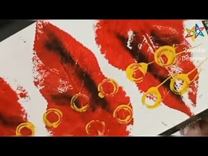 Stamping with Real Leaves- Stamp and Card