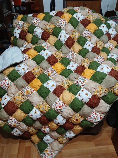 Puffy Squares Quilt - Etsy