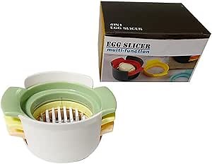 Egg Slicer Cutter 3 in 1 for Hard Boiled Eggs Heavy Duty Stainless Steel Wire Egg Cutter for cooked eggs Non-slip Feet Dishwasher Safe