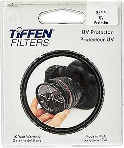 Tiffen 82UVP Slim 82mm UV Protection Filter for Camera Lens, Clear Optical Glass, Impact Resistant
