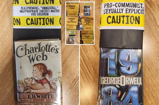 School library’s ‘banned’ bookshelf may shock you with beloved children’s novels