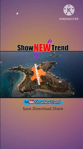 Aerial footage shows epstein island with the nickelodeon logo placed directely over it, identical