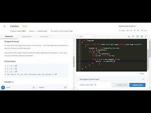 Candies Codechef solution || Starter 65 codechef contest
