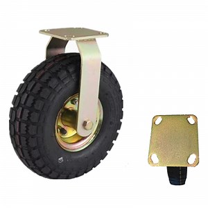 [Hot Item] Globe Caster Pneumatic Tyre Caster with Air Rubber Wheel Factory Direct Sale