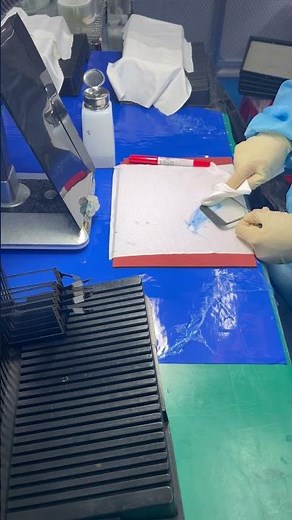 Cleaning and checking the display screen. #checking #fyp #led #display #screen #factory #edit #lcd