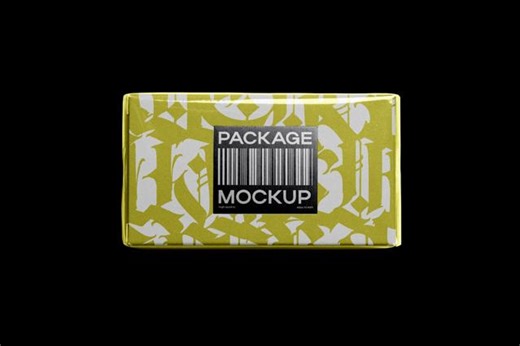 Download Cardboard Package Mockup with Front Label