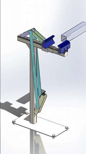 multi-link toggle foot clamp #solidworks #cad #cadsoftware #mechanism #mechanicalengineering