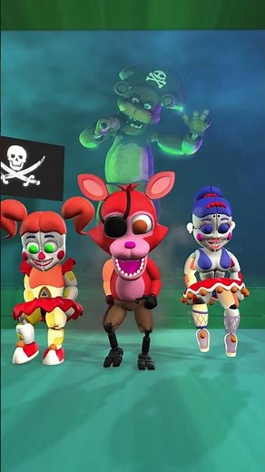 Wellerman Remix (Fnaf Five Nights at Freddy's dance Sea Shanty - Foxy version) #shorts