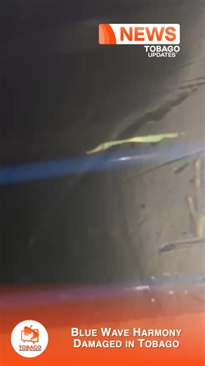 The Blue Wave Harmony sustained damage to its hull during berthing manoeuvers at the Port of Scarborough this morning. The incident occurred while the vessel was undergoing its second sea trial, having departed from the Port of Port of Spain on Thursday, January 29, 2026. At the time of the incident, an experienced captain was at the helm, assisted by a marine pilot in accordance with standard maritime operational practices. Only crew members were on board during the trial, and there have been n