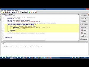 Ejemplo 1 Arreglo Bidimensional