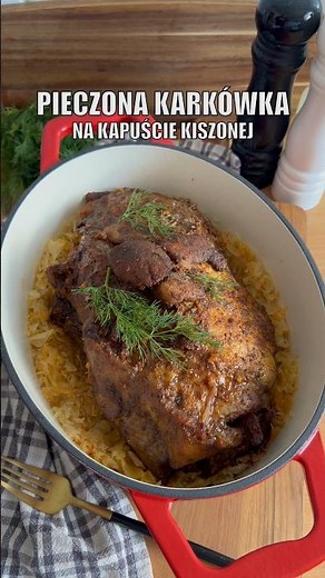 Roast pork neck with sauerkraut