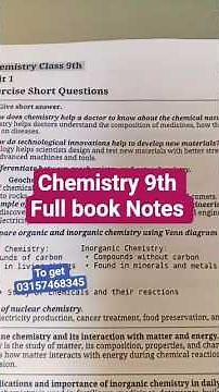 Chemistry Class 9th Super Notes | Full Book Easy Notes | Exam 2026 | Federal Board & Punjab Board