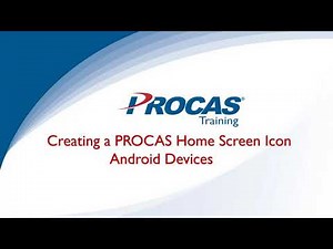 Creating a PROCAS Home Screen Icon - Android Devices (For PROCAS Mobile Timekeeping)