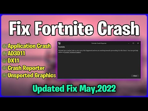 Fix Fortnite Crash Reporter - Fortnite has crashed we're very sorry this happened and we are working