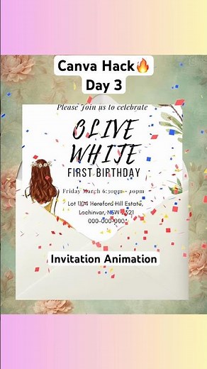 Viral Invitation Card Reveal Effect 🔥| Canva Short Tutorial #canva #viralvideo #viralshorts #reels