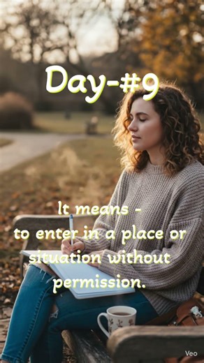 Intrude |# Day-9 |# Don't stop Learners #english # short