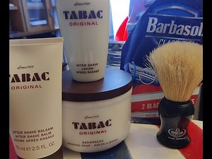 Barbasol and Tabac head shave