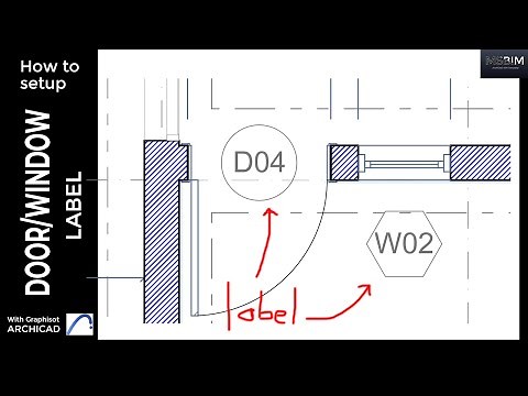 How to setup a BIM Door/Window Label Effectively | ArchiCAD Tutorial