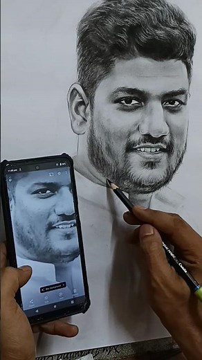 Mind-Blowing Realistic Portrait Drawing Time-Lapse 🤯 | #Hyperrealism #GraphiteArt