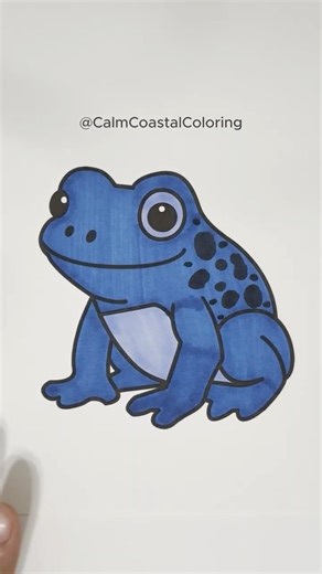 Relaxing Frog Coloring Marker ASMR #shorts #asmr #art #coloring #satisfying #asmrsounds