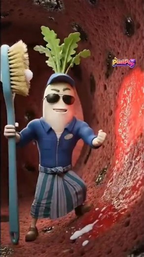 Funny Radish Adventure Inside Human Body 😂🥕 | 3D Animated Comedy Short ||