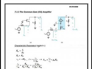 Chapter 7: Transistor Amplifiers Part 2 - Sedra