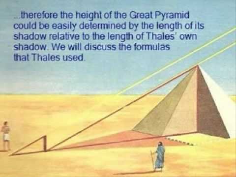 Thales Measures Height of Great Pyramid