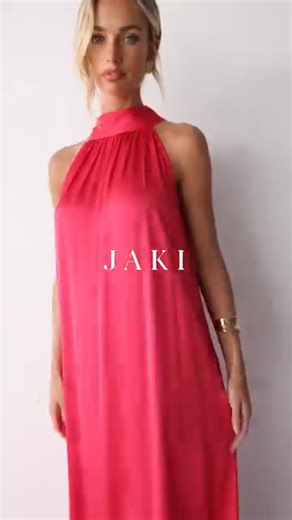 1.1K views | The Ruby Dress is reimagined in a refined new shade.Its fluid silhouette flatters with subtle ease, offering timeless sophistication for every hour.Limited release.Made in Italy. https://jaki.co.uk/collections/satin-dresses Satin Dresses – JAKI | Concierge4fashion | Facebook