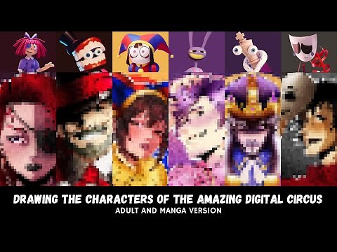 The Amazing Digital Circus Characters as Humans - adult/human version