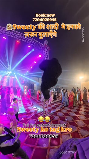 Parveen gorilla events on Instagram: "☎️whatsapp pe date location jarur dale #gorilla #rohtak #entertainment #wedding #comadyreels☺️😂"