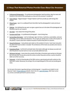 11 Ways That Historical Photos Provide Clues About Our Ancestors Lives - The Ancestor Hunt