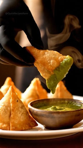 The Perfect Crunchy Samosa 🤤 | ASMR #shorts