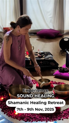 ✨ Immerse in the Healing Power of Sound ✨ Let the vibrations of gongs, bowls, and sacred instruments guide you into deep relaxation and inner harmony. 🌙💫 Join us at Zorba the Buddha, New Delhi for the Shamanic Retreat – 7th to 9th November 2025 — a transformative 3-day journey of healing, connection, and self-discovery amidst nature. 🌿 💠 Benefits of Sound Healing: 🌸 Reduces stress and anxiety 🌸 Balances energy and emotions 🌸 Promotes deep meditation and restful sleep 🌸 Awakens inner peac
