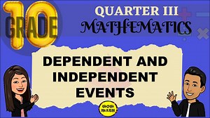 ‼️THIRD QUARTER‼️ 🔵 GRADE 10: DEPENDENT AND INDEPENDENT EVENTS ‼️THIRD QUARTER PLAYLISTS ARE ALREADY AVAILABLE‼️ Just click the links provided below. 😍 🔵 GRADE 10 First Quarter: https://tinyurl.com/y2tguo92 Second Quarter: https://tinyurl.com/y9qwslfy Third Quarter: https://tinyurl.com/9umrp29z Don't forget to subscribe. ❤️ LIKE and FOLLOW us here! 👍👍👍 https://tinyurl.com/ycjp8r7u https://tinyurl.com/ybo27k2u ‼️SHARE THE GOOD NEWS‼️😍🎉🎊🥳 References: Nivera, G. C. (2015), Grade 10 Mathem